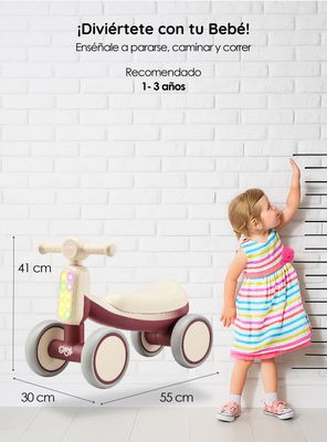 Imagen 2 del producto Triciclo Infantil con Luz y Sonido Bambi Café GlowUp