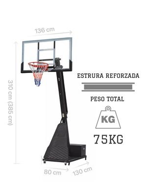 Imagen 2 del producto Aro De Basketball Plataforma Slating Pole Profesional Kfit