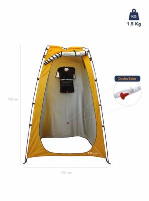 Imagen 2 del producto Carpa Portátil y Baño para Camping Miglú con Ducha Solar 20 lts