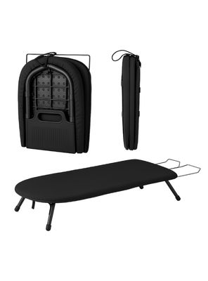 Tabla de planchar de mesa plegable comparta y portátil Negro Homeclaf