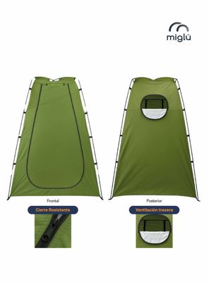 Imagen 2 del producto Carpa Probador Baño Portátil Ducha Solar Verde Para Camping Miglú