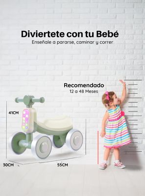 Imagen 2 del producto Triciclo Infantil con Luz y Sonido Bambi Verde GlowUp