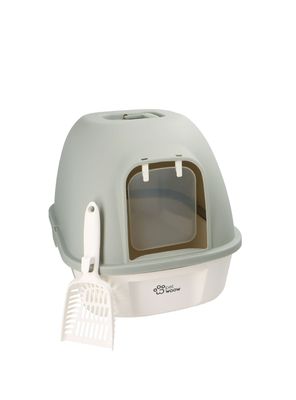 Imagen 1 del producto Arenero Gatos con puerta abatible Gris 52x41x405 cm Petwoow