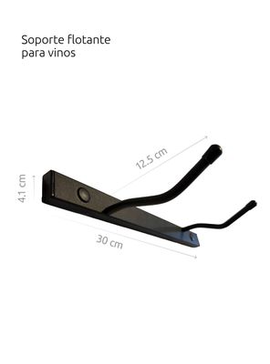 Imagen 2 del producto Soporte Flotante De Pared Hierro Para Vinos Rebajas