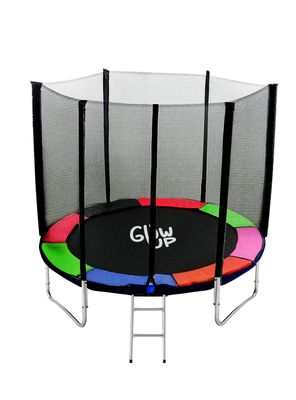 Cama ElásticaI 8ft 2,44 mts Malla seguridad + Escalera GlowUp