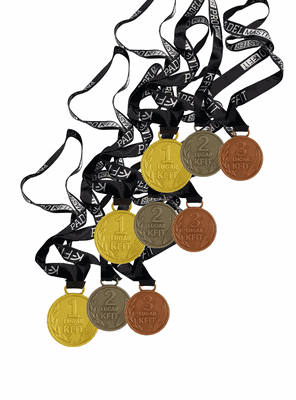 Pack 9 Medallas 350grs Deportivas Kfit Oro Plata Y Bronce