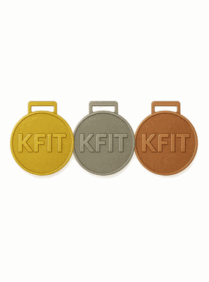 Imagen 2 del producto Pack 9 Medallas 350grs Deportivas Kfit Oro Plata Y Bronce