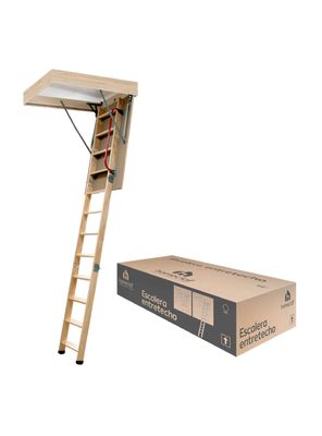 Escalera Ático de Madera Mansarda 70x120cm Homeclaf