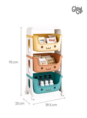 Imagen 2 del producto Mueble Organizador Juguetes Niños Con 3 Contenedores Glowup
