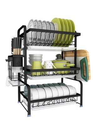 Escurridor Platos Secador Loza Inoxidable 3 Niveles