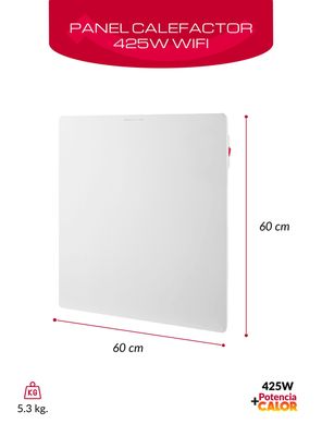 Imagen 2 del producto PANEL MURAL CALEFACTOR ELÉCTRICO 425W CON WIFI BFRESH
