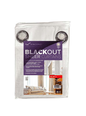 Imagen 2 del producto Cortina de Tela Blackout Beige + Velo Vincenzi 140x220