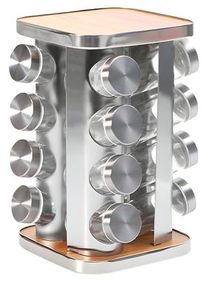 Especiero Cocina 16 Condimentos Giratorio Acero Inoxidable