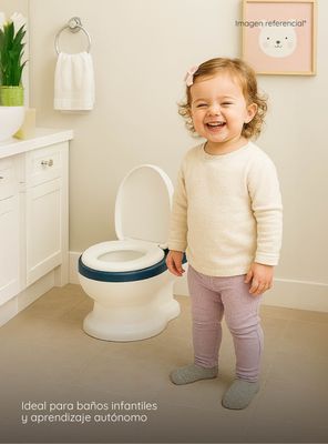Imagen 2 del producto Pelela 3 en 1 Little Toilet Blanco Azul con Sonido para Niños y Niñas GlowUp