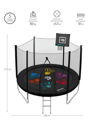 Imagen 2 del producto Cama elástica 6ft 183mt edición ltda con Juegos agua GlowUp