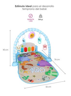Imagen 2 del producto Gimnasio Con Piano Alfombra Para Bebe Celeste