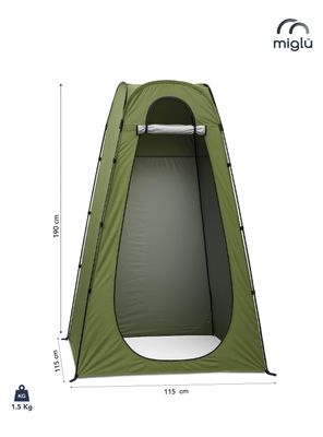 Imagen 2 del producto Carpa Portátil Multiuso 1 Persona 190x115 Cm Verde Miglú