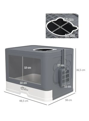 Imagen 2 del producto Arenero Gatos Cuadrado 48x36x38 Petwoow