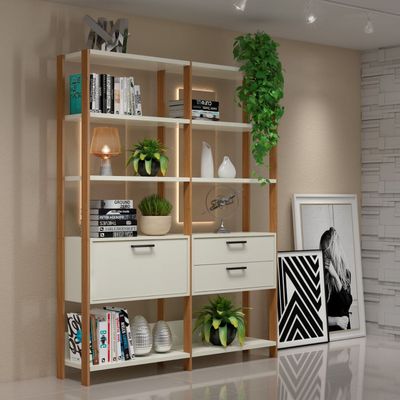 Imagen 2 del producto Estante Cucao Doble Roble-Vainilla