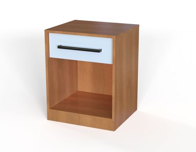 Imagen 2 del producto Velador ámbar 1 cajón canela-blanco