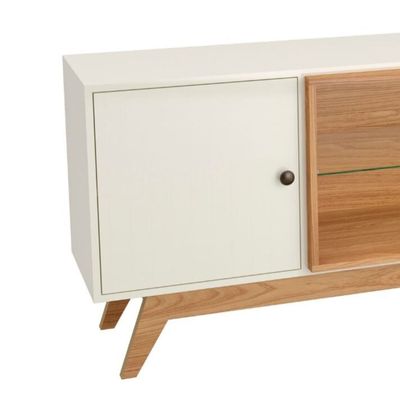 Imagen 2 del producto Rack Ulmo TV 75"" 2 Puertas Blanco-Roble