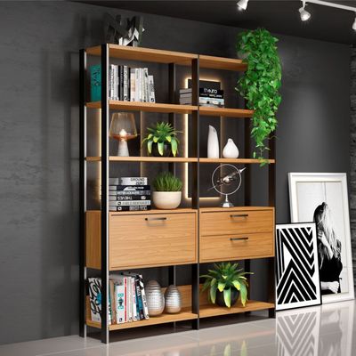 Imagen 2 del producto Estante Cucao Doble Roble-Negro