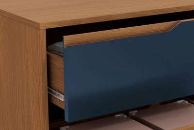 Imagen 2 del producto VELADOR INDIANA 2 CAJONES CANELA-AZUL