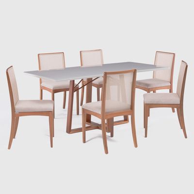 Comedor 6 Personas Nara Canela-Beige