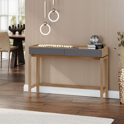 Imagen 2 del producto Arrimo Barcelona 2 cajones grafito-roble