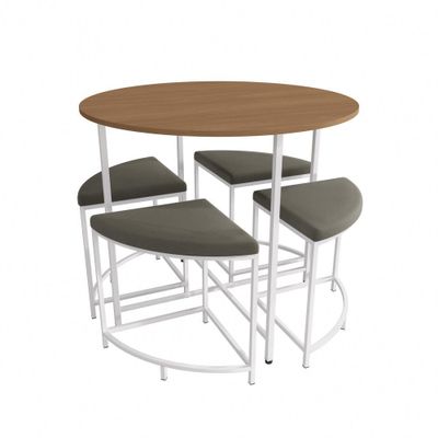 Imagen 1 del producto Comedor 4 Personas Compacto Gris