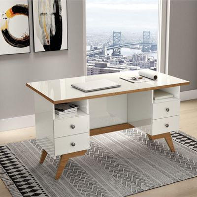 Escritorio San Rafael 4 Cajones Blanco-Roble