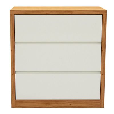 Cómoda Pernambuco 3 Cajones Canela-Blanco