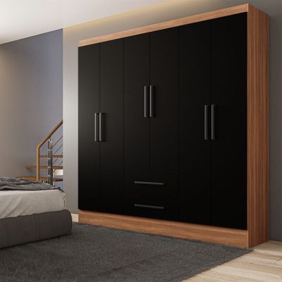 Imagen 2 del producto Clóset 6 Puertas 2 Cajones Ámbar Negro-Canela