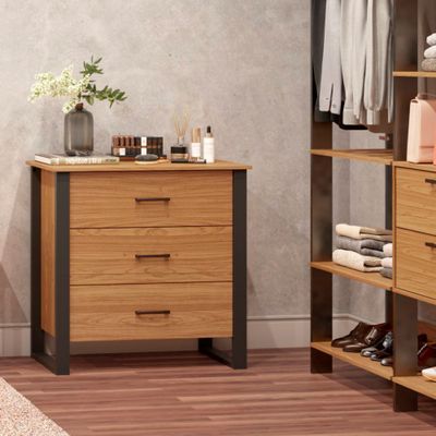 Imagen 2 del producto Cómoda Guayacán 3 Cajones Canela-Negro