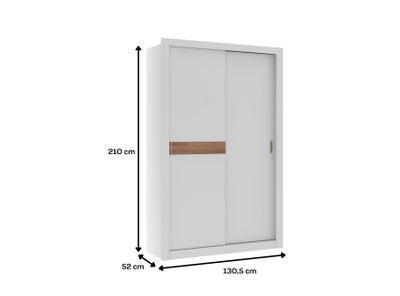 Imagen 2 del producto CLÓSET VIVACCE 2P + 2C BLANCO-CANELA