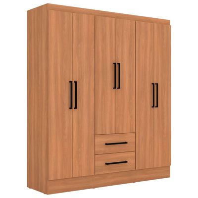 Clóset 6 Puertas 2 Cajones Ámbar Canela