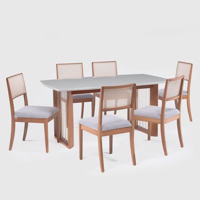 Comedor 6 Personas Eva Canela-Ceniza