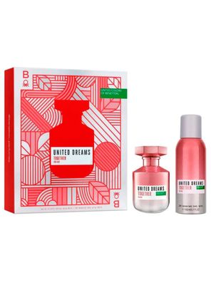PERFUME  BENETTON UNITED DREAMS TOGETHER FOR HER ESTUCHE EDT 80ML+DESODORANTE 150ML