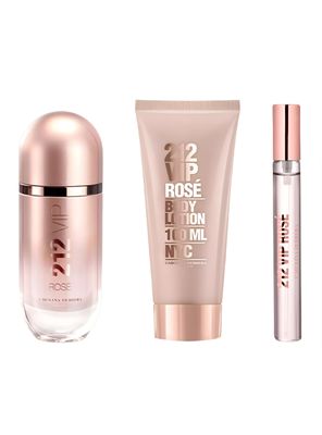 Imagen 2 del producto PERFUME  CAROLINA HERRERA 212 VIP ROSE ESTUCHE EDP 80ML+LOCION 100ML+MINI 10ML