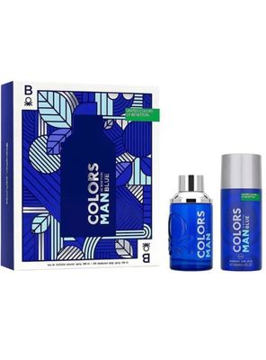 PERFUME  BENETTON COLORS MAN BLUE ESTUCHE EDT 100ML+DESODORANTE 150ML