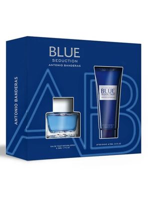 PERFUME  ANTONIO BANDERAS BLUE SEDUCTION HOMBRE ESTUCHE EDT 50ML+AF.SHAVE BALM 75ML