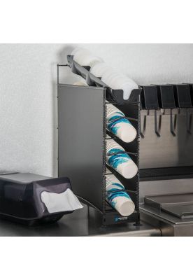 Imagen 2 del producto ORGANIZADOR VASOS 3 NIVELES SOBREMESA CON PANELES Y PORTA TAPAS