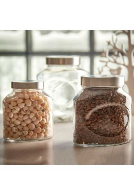 Imagen 2 del producto Set De 2 Frascos Vidrio Con Tapa Acero 1500 Cc Linea Elips