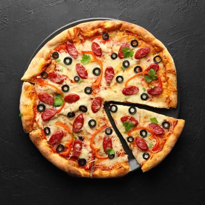 Imagen 2 del producto Plato Redondo Pizza - Torta Melamina Negra 31 Cm