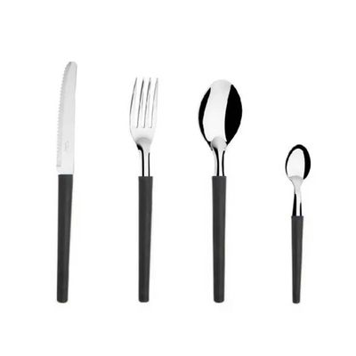 PACK CUBIERTOS 24 PIEZAS NEGRA