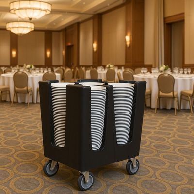 Imagen 2 del producto CARRO PORTA PLATOS AJUSTABLE NEGRO