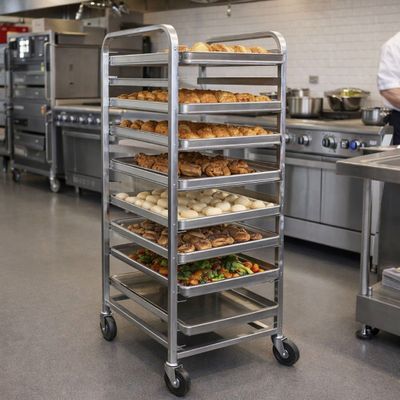 Imagen 2 del producto CARRO BANDEJERO SIMPLE ACERO PARA BANDEJA 65x45 cm