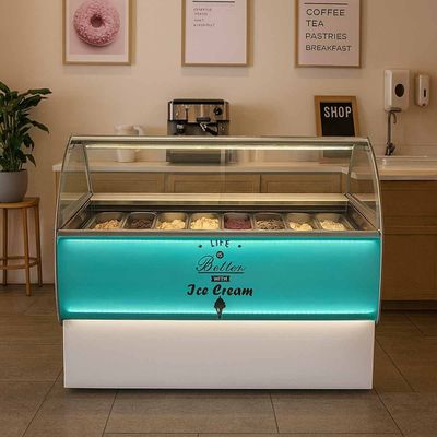 Imagen 2 del producto VITRINA DE HELADOS 10 CUBETAS MODELO ELEGANTE 46 CRYSTAL