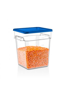 Imagen 2 del producto RECIPIENTE POLICARBONATO CUADRADO 17,2 LT CON TAPA AZUL