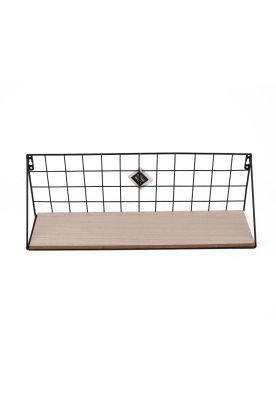 REPISA METALICA BASE MADERA 45x12x15 CM